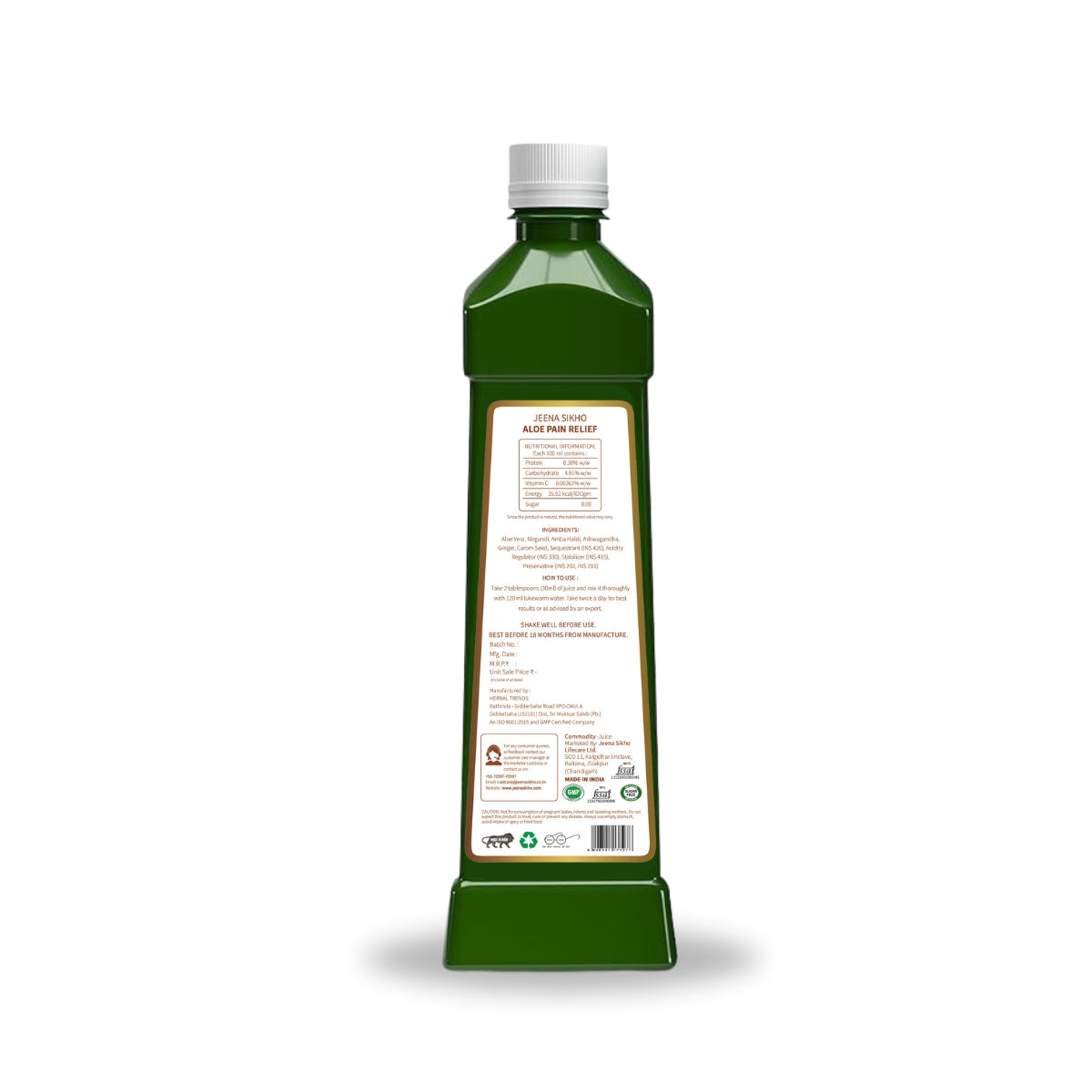 Aloe Pain Relief Juice | Relieves Pain & Increases Comfort, 750 ml