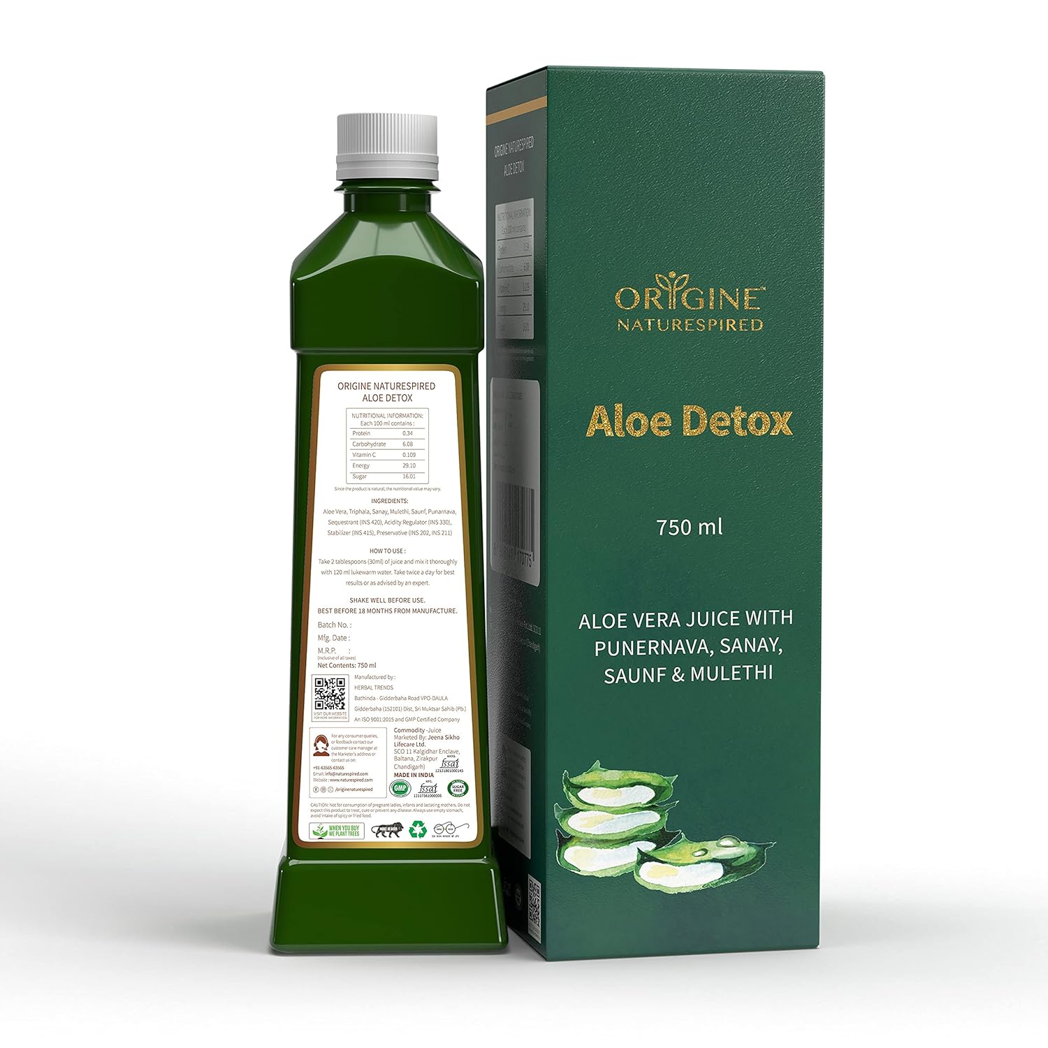 Aloe Detox Juice | For Liver And Body Detox, 750 ml