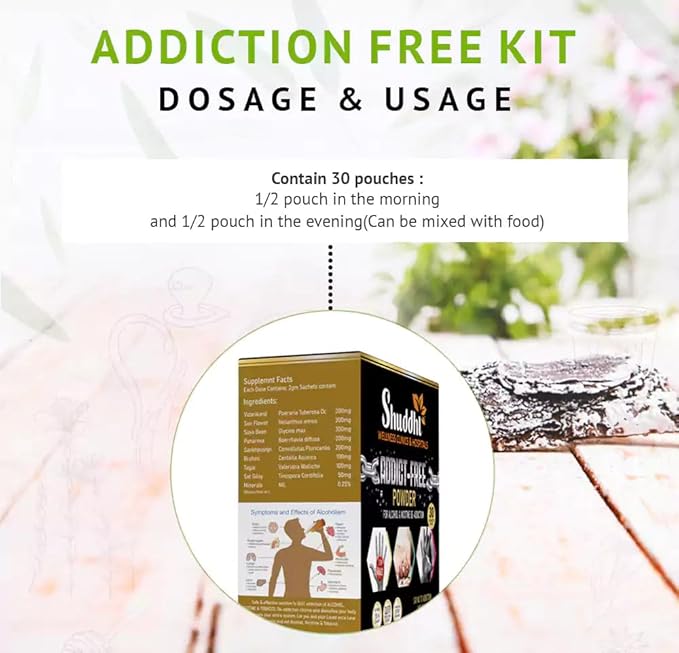 Addict-Free Powder | Anti Addition Powder For Good Health, 30 Sachets