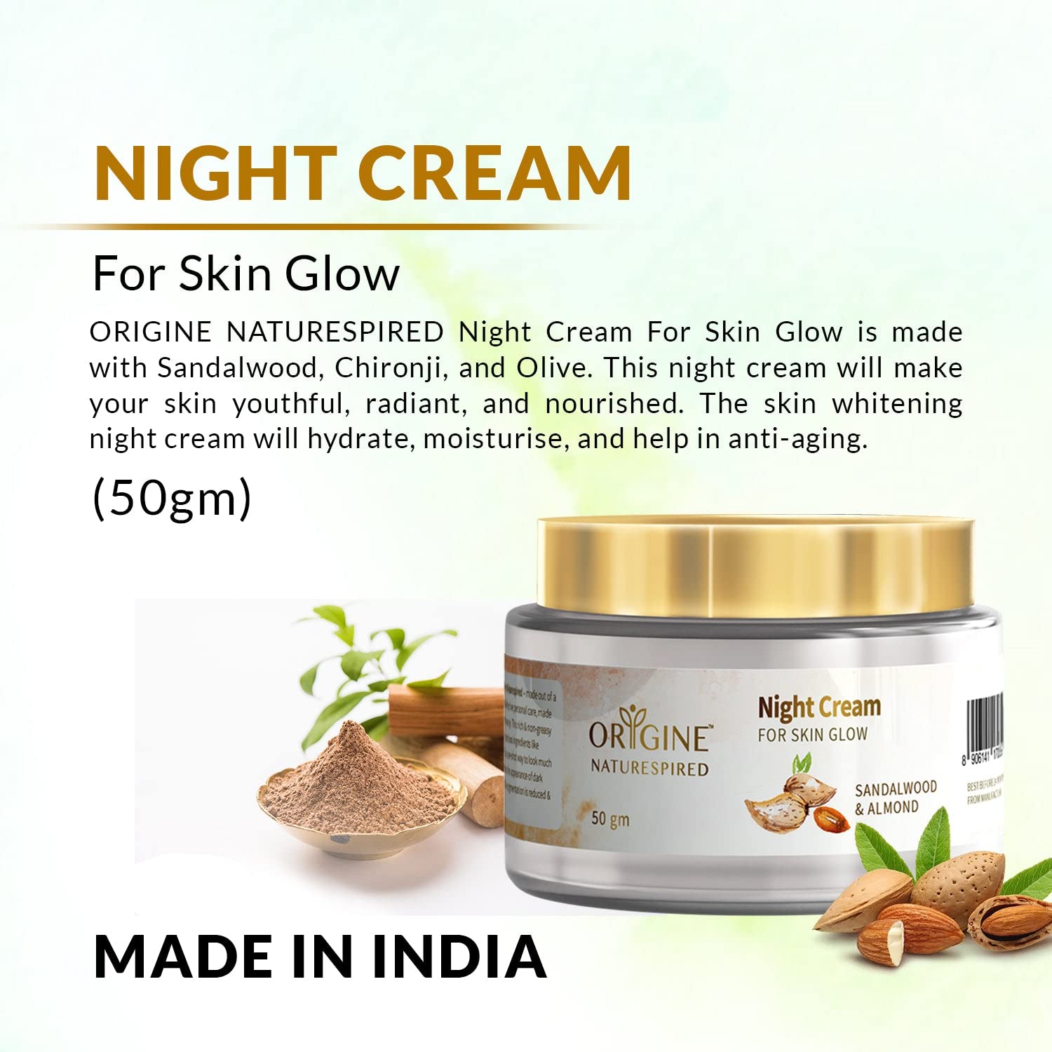 Night Cream For Skin Glow|For Glowing Skin, 50 gm