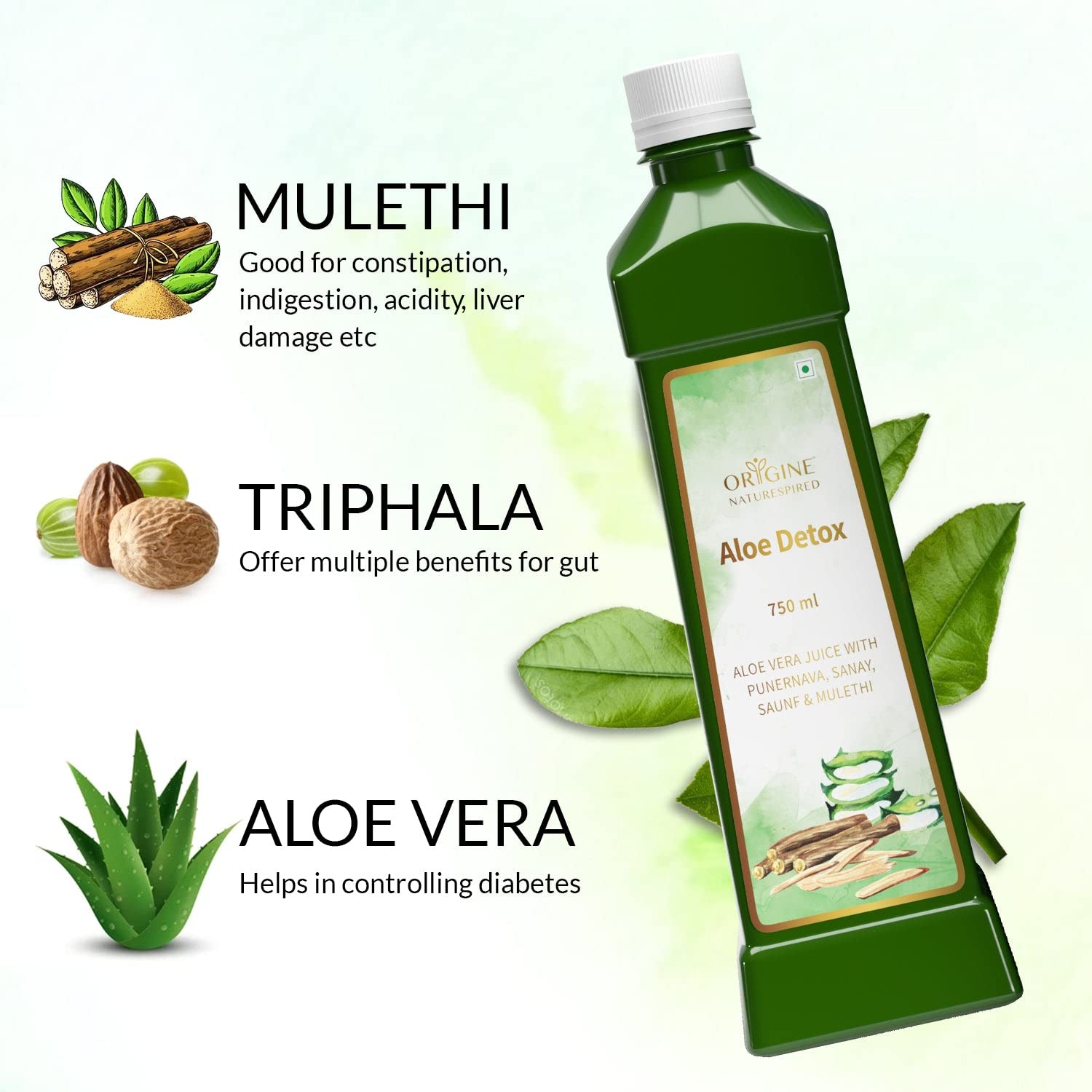 Aloe Detox Juice | For Liver And Body Detox, 750 ml