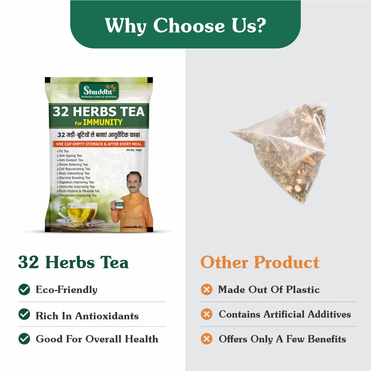 32 Herbs Tea | For Body Detox, Digestion, & Wellness, 30gm