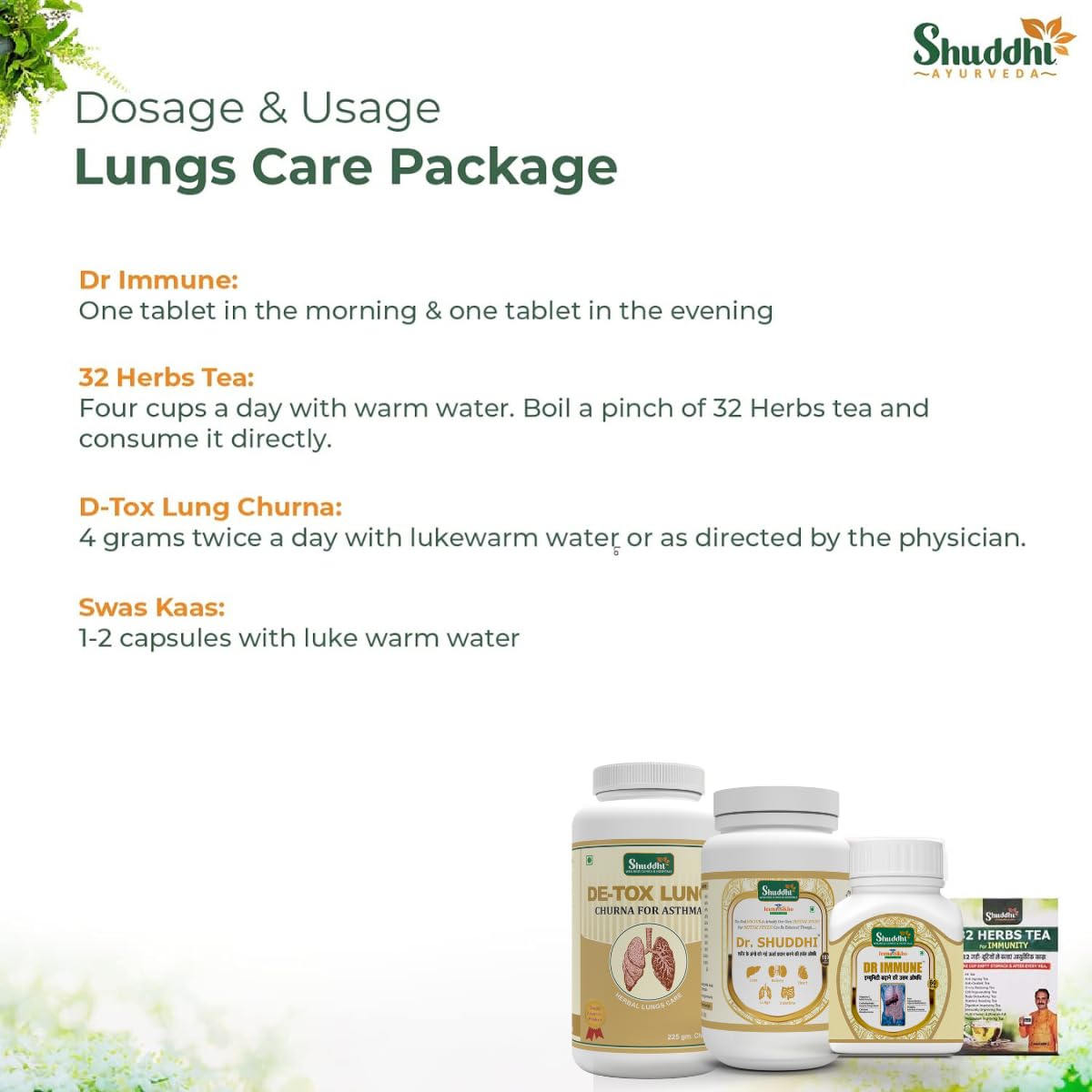 Lungs Care Package | Effective For Lung Wellness, 30 Days