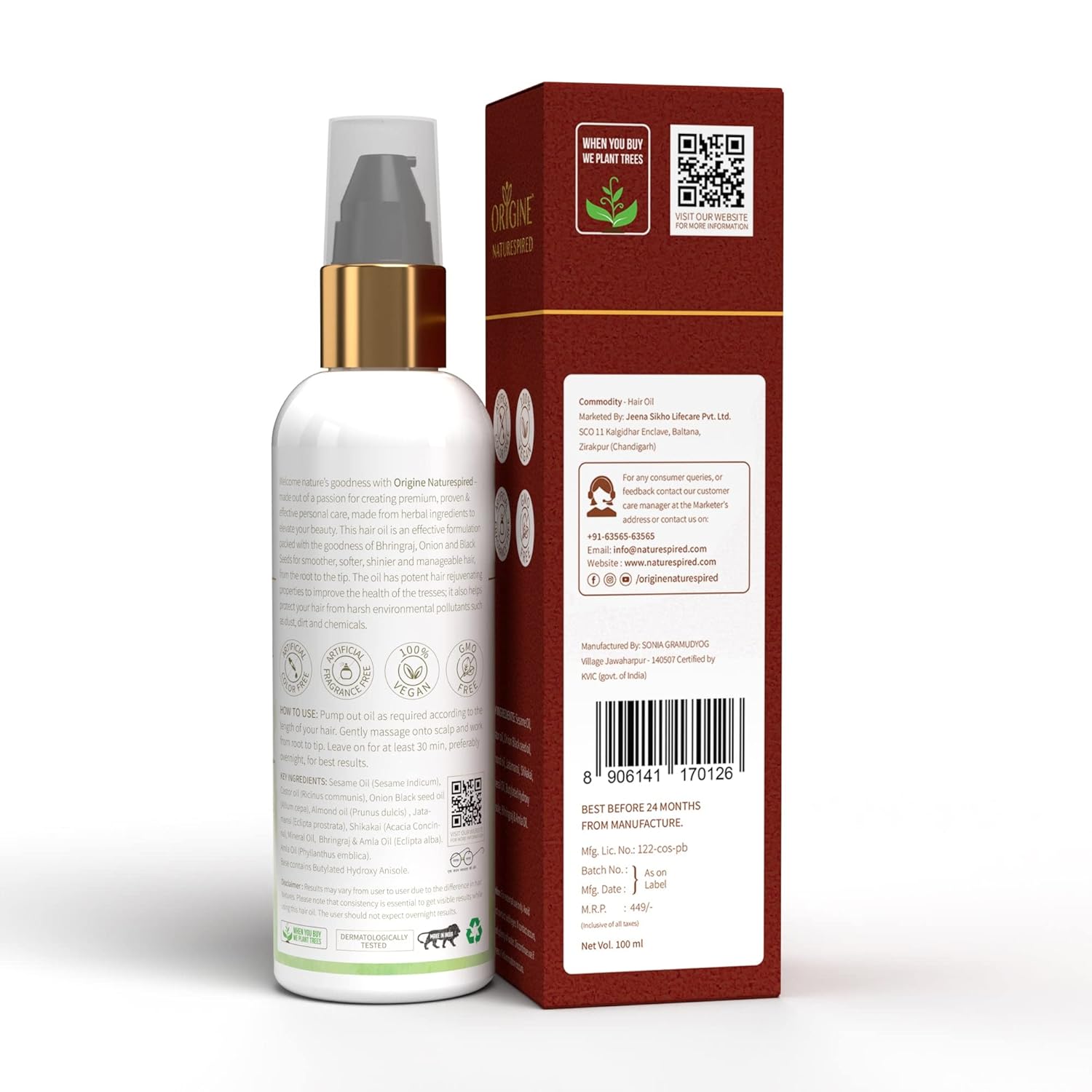 Hair Oil for Hair Fall Control | Reduces Hair Fall & Strengthens Roots, 100 ml