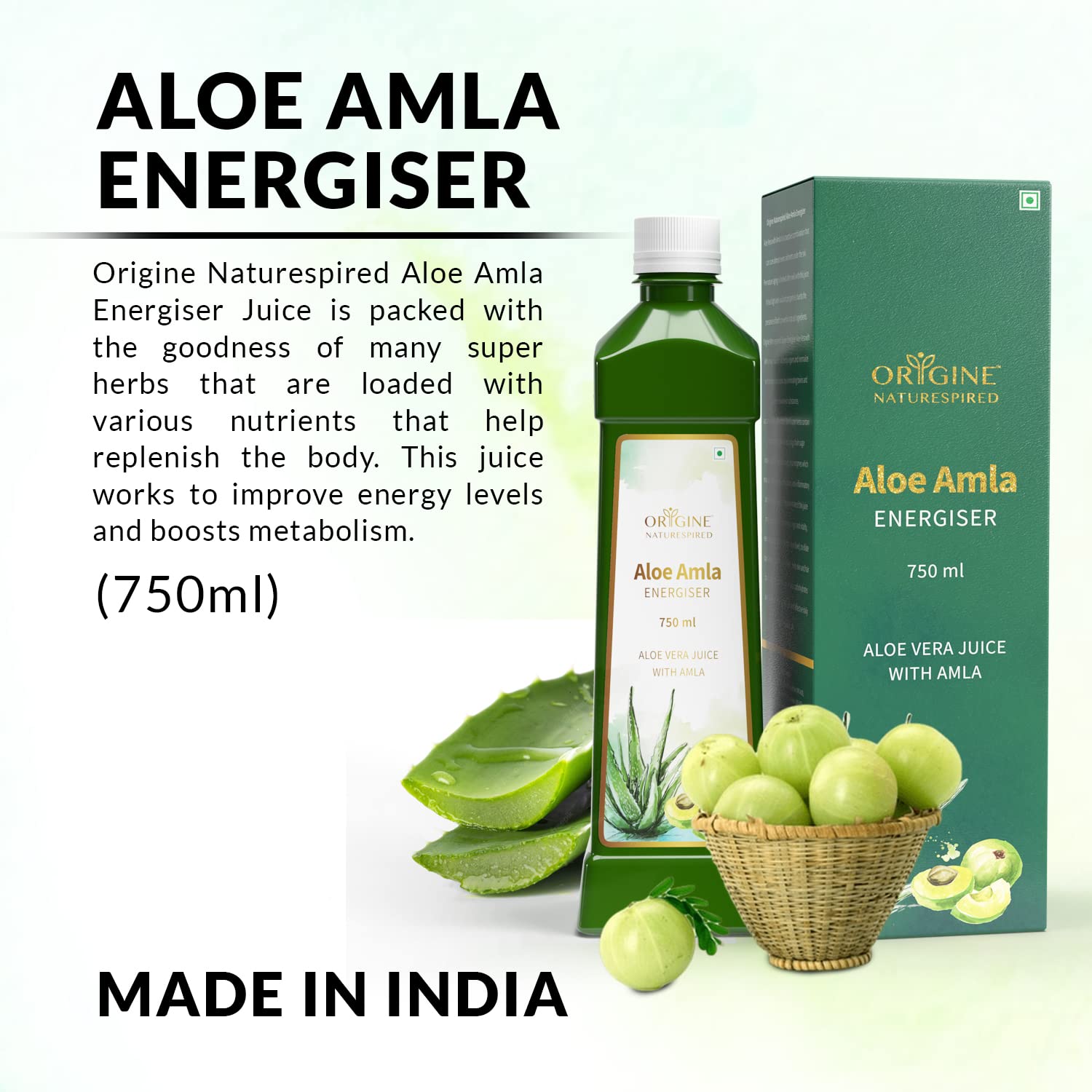 Aloe Amla Juice | For Immunity, Digestion & Detox, 750ml