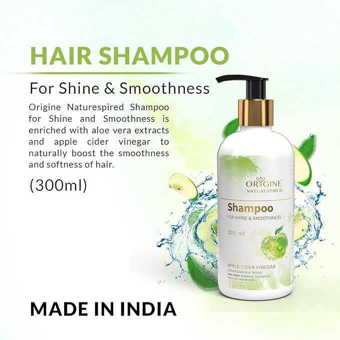 Shampoo For Shine & Smoothness Hair | Natural Shampoo For Smooth Silky Hair, 300ml