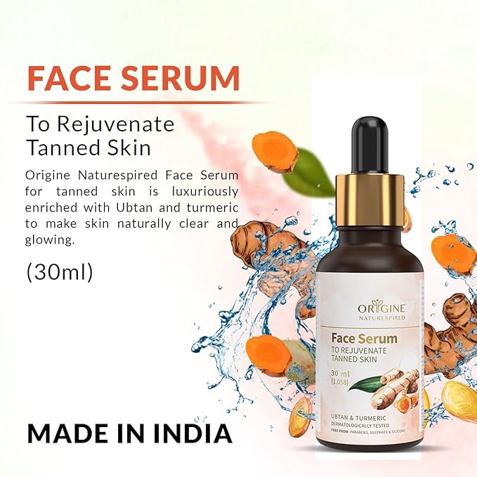 Face Serum to Rejuvenate Tanned Skin | Restore Radiance to Tanned Skin, 30 ml