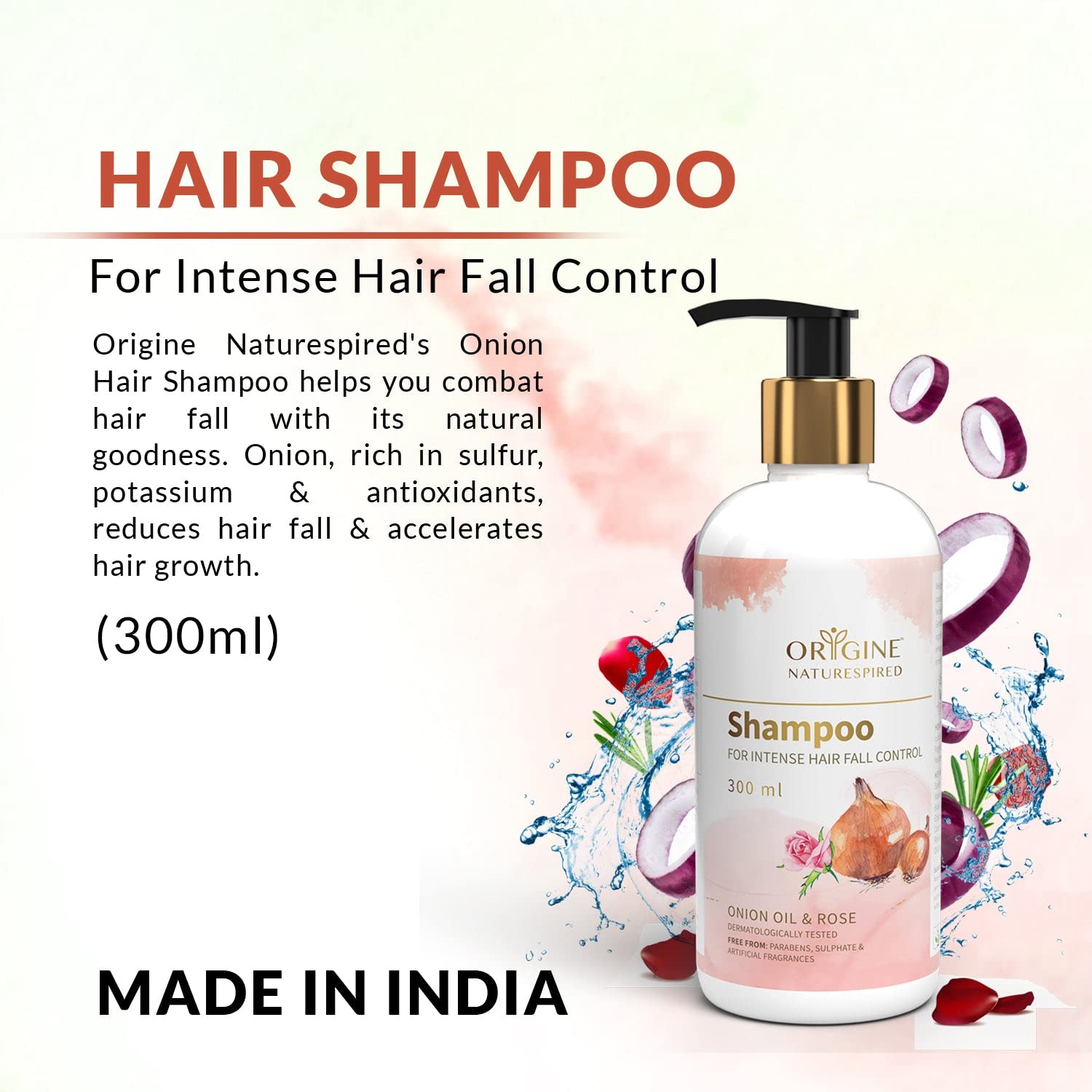 Shampoo For Intense Hair Fall Control | Natural Anti Hairfall Shampoo , 300ml