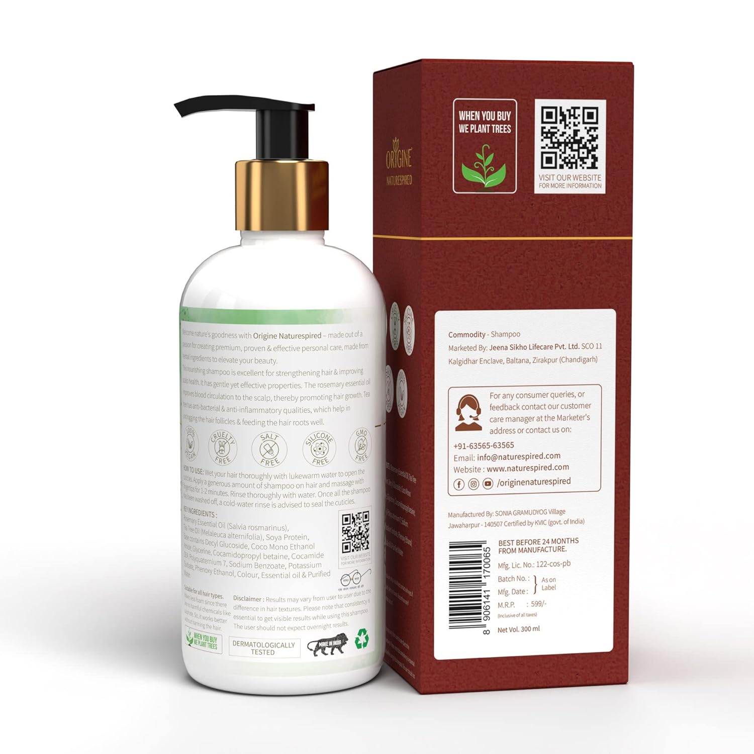 Shampoo For Hair Strengthening |  Natural Shampoo For Hair Growth, 300ml