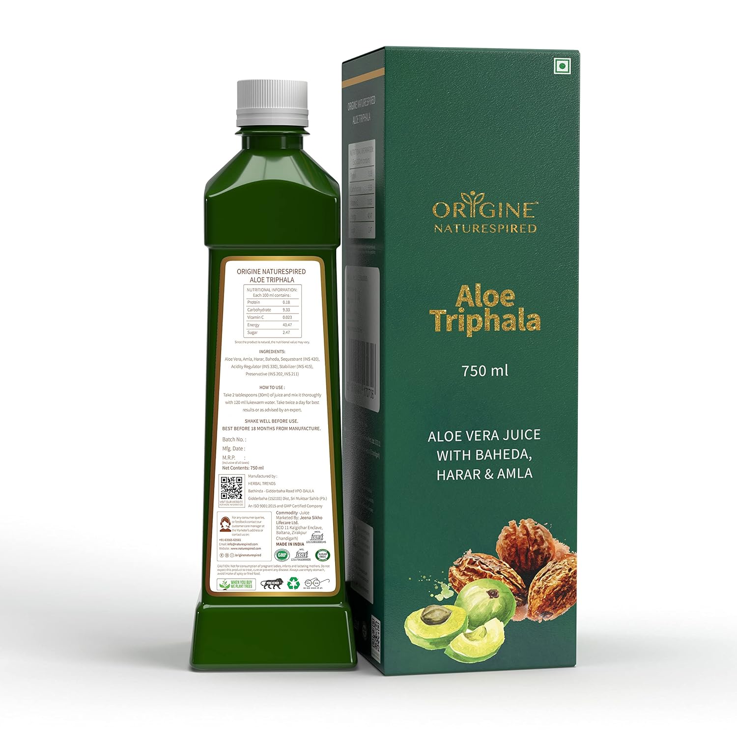 Origine Naturespired Aloe Triphala Juice With Pulp |  Immunity Booster, 750ml