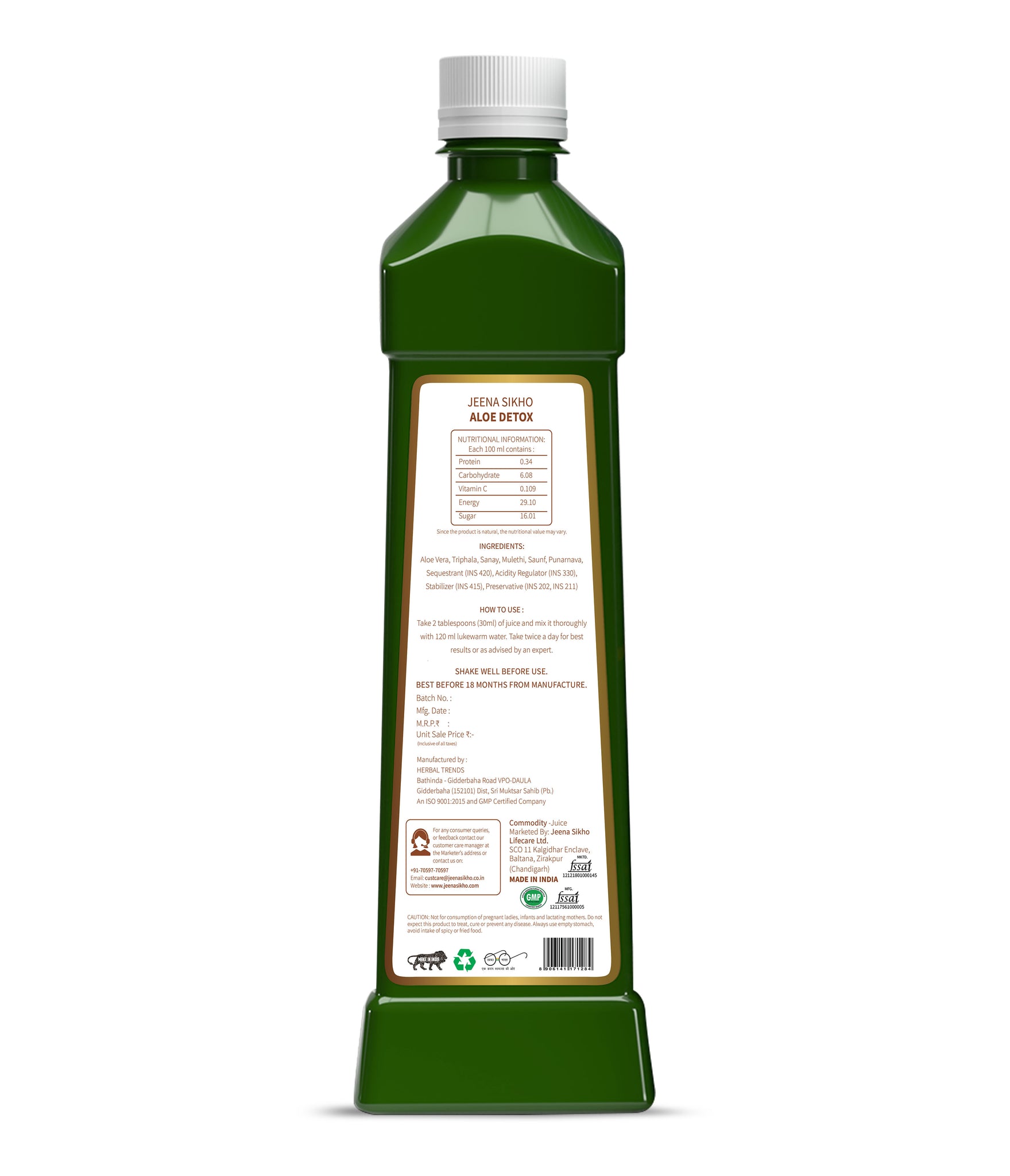 Aloe Detox Juice | For Liver And Body Detox, 750 ml