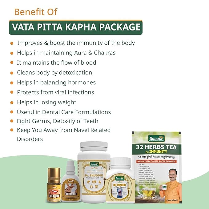 Vata, Pitta & Kapha Package |  Helps In Body Detoxification & Digestion